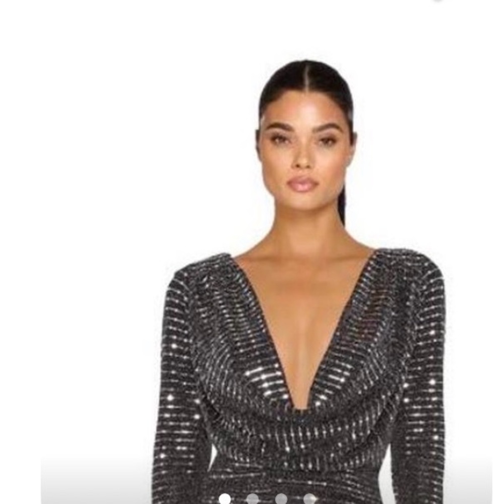 Sparkling Silver Sequin Dress